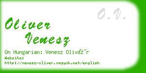 oliver venesz business card